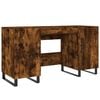 vidaXL Birou, stejar afumat, 140x50x75 cm, lemn compozit