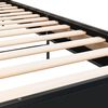 vidaXL Cadru de pat, negru, 90x190 cm, lemn prelucrat și metal