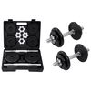 vidaXL Set de gantere, 15 piese, 20 kg, fontă