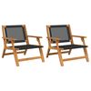 vidaXL Mobilier de grădină 2 pcs Negru 67 x 78 x 73 cm
