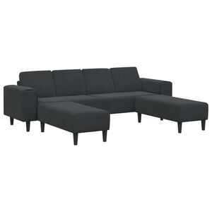 vidaXL Canapea pentru living 3 pcs Negru