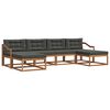 vidaXL Set de canapele de exterior 6 buc. Natural și Antracit