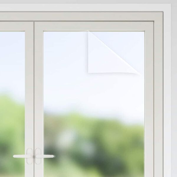 vidaXL Folie fereastră, 3 buc., statică/mată, gri, PVC