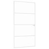 vidaXL Ușă de interior alb 102x201,5 cm sticlă securiz./aluminiu slim