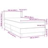 vidaXL Pat box spring cu saltea, roz, 100x220 cm, catifea