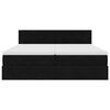 vidaXL Cadru de pat otoman cu saltele, catifea neagră 200x200cm