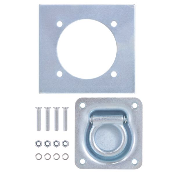 vidaXL Inele ancorare pentru remorcă 8 buc, oțel galvanizat, 2000 kg