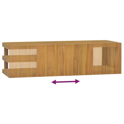 vidaXL Dulap pentru baie de perete, 110x40x30 cm, lemn masiv de tec