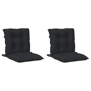 vidaXL Set de perne pentru scaun cu spătar joasă 2 pcs Melanj negru