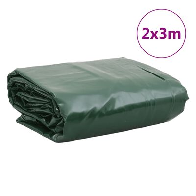 vidaXL Prelată, verde, 2x3 m, 650 g/m²