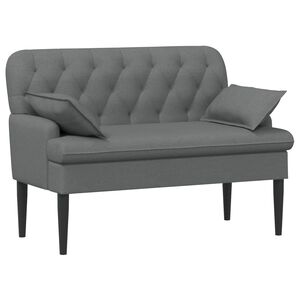 vidaXL Canapea cu capitonaj butonat Gri &icirc;nchis 111 x 68 x 80 cm
