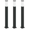 vidaXL St&acirc;lpi iluminatori 3 buc 80 cm Negru IP44