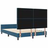 vidaXL Pat cu arcuri cu headboard Albastru &icirc;nchis 140 x 190 cm Catifea