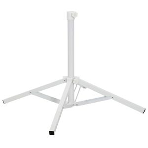 vidaXL Trepied pentru Parasol Alb Oțel pentru 25-32 mm St&acirc;lp