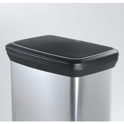 Curver Coș de gunoi cu pedală „Deco”, 50 L, argintiu