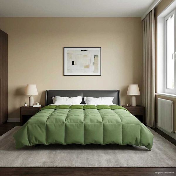 vidaXL Pilotă de vară Patos Verde 240 x 260 cm Microfibră