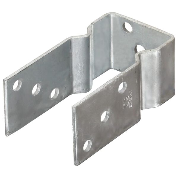 vidaXL Ancore de gard, 12 buc., argintiu, 7x6x15 cm, oțel galvanizat