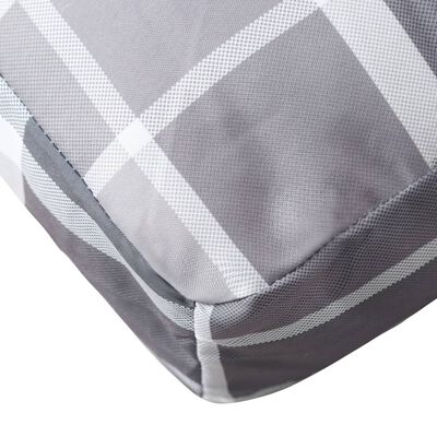 vidaXL Pernă de paleți, gri carouri, 60x60x12 cm, material textil