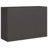 vidaXL Jardinier negru 120x40x80 cm Oțel laminat la rece