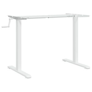 vidaXL Cadru birou de sine stătător alb, (94-135)x60x(70-114) cm, oțel