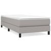 vidaXL Pat box spring cu saltea, gri deschis, 90x200 cm, textil