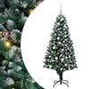 vidaXL Brad de Crăciun artificial Verde 150 cm PVC și Oțel și Plastic