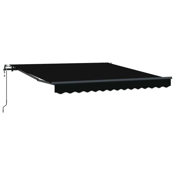 vidaXL Cortina Retractabilă Negru 350 x 250 cm Țesătură și Aluminiu