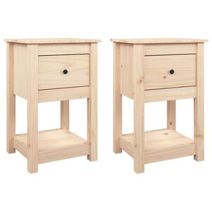 vidaXL Noptiere, 2 buc., 40x35x61,5 cm, lemn masiv de pin