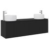 vidaXL Set dulap baie 3 buc. Negru 49,5 x 44,5 x 66 cm Lemn prelucrat