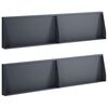 vidaXL Zid de sprijin 4 buc. 80 x 12 x 50 cm Oțel Antracit