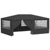 vidaXL Cort petrecere profesional pereți laterali antracit 4x6m 90g/m&sup2;