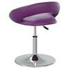 vidaXL Scaune de bucătărie pivotante, 2 buc, violet, piele ecologică