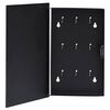 vidaXL Casetă pentru chei cu tablă magnetică, negru, 30 x 20 x 4 cm