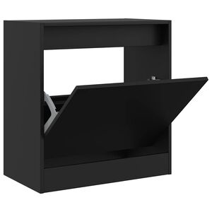 vidaXL Pantofar, negru, 60x34x63,5 cm, lemn compozit