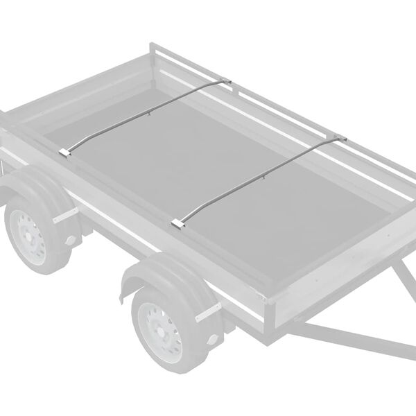 vidaXL potrivit pentru suport tarpaulin plat 2 pcs Argintiu 100-145 cm