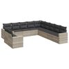vidaXL Set canapele de grădină cu perne, 11 piese, gri, poliratan