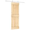 vidaXL Ușă glisantă Natural și Alb 70 x 210 cm Lemn de Pin Solid