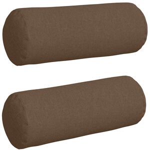 vidaXL Perne Bolster 2 pcs Maro &Oslash; 25 x 70 cm țesătură