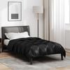 vidaXL Duvet de iarnă Negru 220 x 135 cm Satin și Microfibra