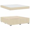 vidaXL Cadru de pat cu saltea Crem 180 x 200 cm țesătură