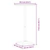 vidaXL Masă bar exterior înălțime reglabilă Ø59,5x70/114,5 cm aluminiu