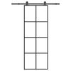 vidaXL Ușă glisantă cu set feronerie, 76x205 cm, sticlă ESG/aluminiu