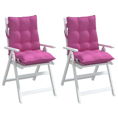 vidaXL Perne pentru scaune cu spătar mic, 2 buc., roz, textil oxford