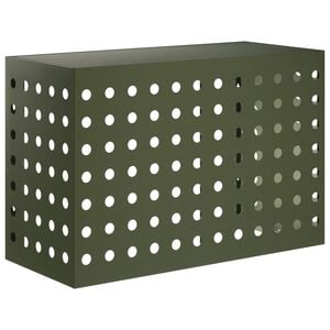 vidaXL Husă pentru aer condiționat Verde măsliniu 90 x 40 x 60 cm Oțel