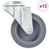 vidaXL Roți pivotante cu gaură pentru șurub, 12 buc., 75 mm