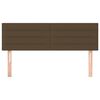vidaXL Tăblii de pat, 2 buc., maro &icirc;nchis, 72x5x78/88 cm, textil