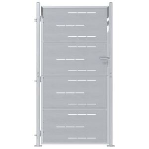vidaXL Poartă de grădină Argintiu 85 x 196 cm Oţel inoxidabil