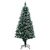 vidaXL Brad de Crăciun artificial cu conuri și zăpadă albă, 150 cm