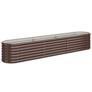 vidaXL Strat &icirc;nălțat grădină 224x40x36 cm oțel galvanizat
