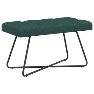 vidaXL Bancă cu butoane capitonate Verde &icirc;nchis 80 x 40 x 46 cm
